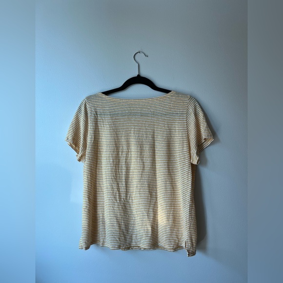 Eileen Fisher Square Neck Linen Tee - Picture 2 of 6